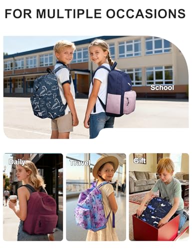VASCHY Backpack for School, Lightweight Water Resistant Bookbag Casual Daypack for Man/Boys Dinosaurs - color: Z-dinosaur