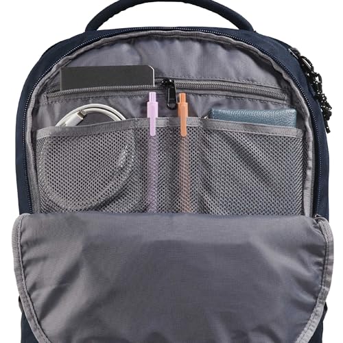 The North Face Lichen Daypack - Everyday Commuter Backpack, Laptop Sleeve, Water Bottle Pockets, Center Front Pouch, Summit Navy/TNF Black, One Size - color: Summit Navy/Tnf Black