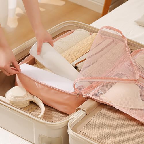 Packing Cubes for Suitcases, 1Pcs Lightweight Travel Luggage Packing Organizers, Compression Storage Shoe Bag, Clothing Underwear Bag, Travel Cubes Set for Man & Women(Grey)