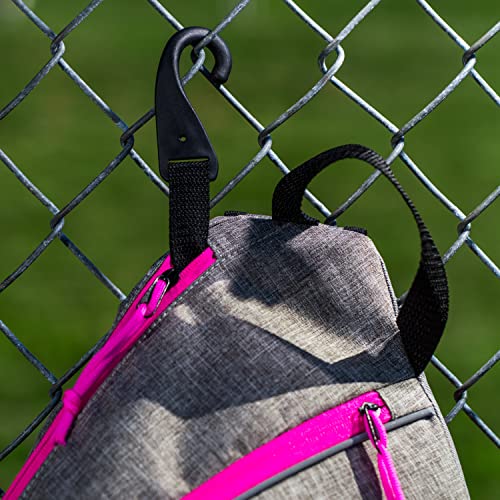 Franklin Sports Pickleball Bags - Sling Bag Backpack for Gear + Equipment - Men + Women - Holds Paddles, Balls + Accessories - color: Gray/Pink