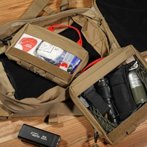 KRYDEX Clear Top Insert Bag with Hook Panel Tactical Packing Cube Travel Organizer Bag (Large-CB) - color: Large-CB