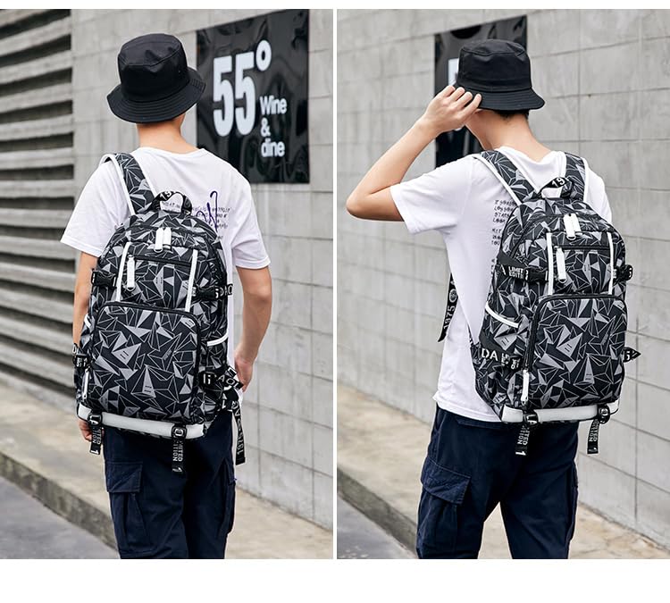 Txiujou Basketball 23 Student School Bag, Laptop Backpack, Ultra-Light Travel Bag, For Men And Women (universe-C)