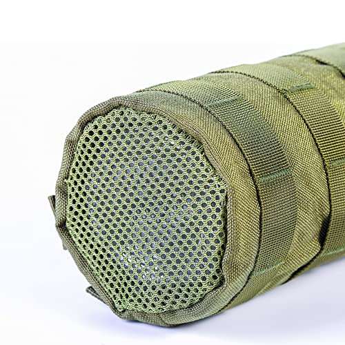 Upgraded Tactical Drawstring Molle Water Bottle Holder Tactical Pouches - color: Army Green