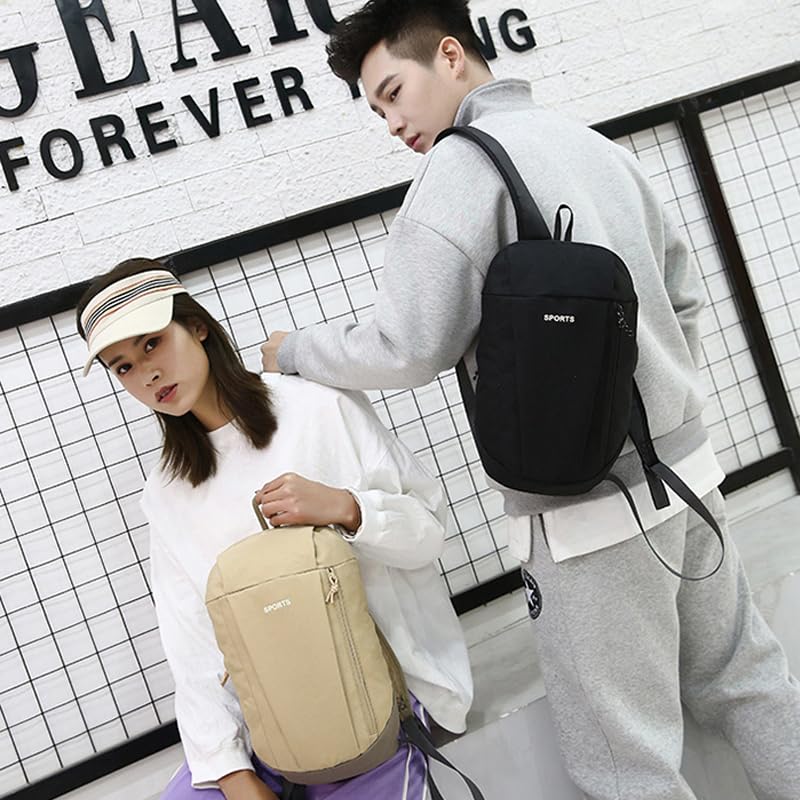 Mini Backpack for Men and Women Casual Travel Lightweight Dual Shoulder Bag,Khaki