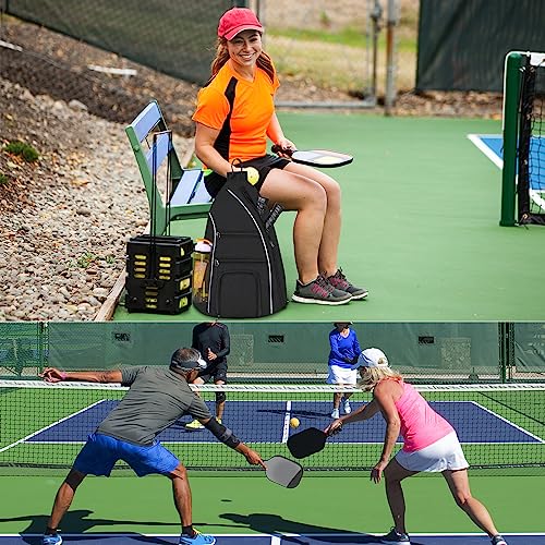 Pickleball Bag - Pickleball Bags for Women Men - Pickleball Backpack - Travel Pickleball Paddle Case, Pickle Ball Bag for Pickleball Paddle Tennis Racket, Protable Pickleball Sling Bag - color: Black style 2