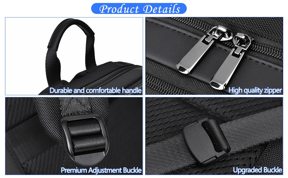 Travel Laptop Backpack for Men Business Backpack Expandable Fits 15.6-inch Laptop Waterproof Durable Computer Backpack for Business Travel Work Office College Daily Use