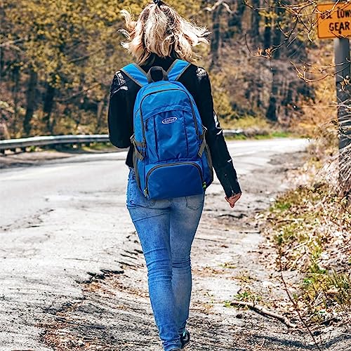 G4Free 40L Lightweight Packable Hiking Backpack, Waterproof Travel Daypack - color: Navy Blue