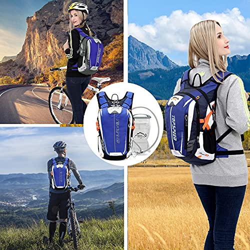 INOXTO Hydration Pack Backpack,18L Hydration Pack Lightweight Water Backpack with 2L Water Bladder Bag Daypack for Hiking Running Cycling Camping Hunting for Women Men