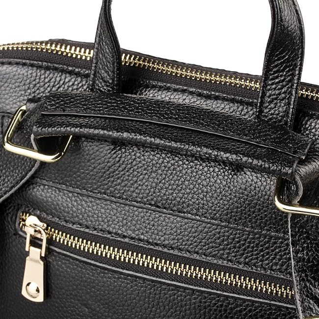 zency 100% Genuine Leather Knapsack Ladies Alligator Pattern Women Backpack For Work Laptop (black) - color: Black