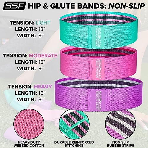 Serious Steel Fitness Hip and Glute Activation Band | Squat & Deadlift Warm-up Band for Hips and Glutes - color: Green (Non-Slip - 13" Light)