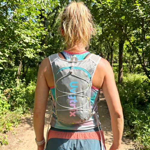 Hydration Vest Backpack with 2L Water Bladder, Lightweight Breathable Run Pack for Cycling Hiking Climbing Running - color: Grey
