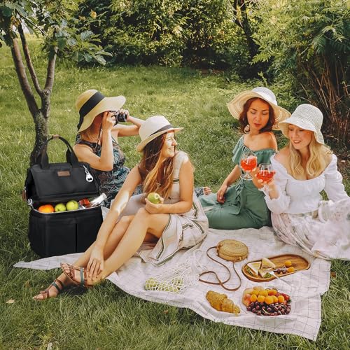 Maelstrom Cooler Backpack,Double Deck Insulated Bag,Leakproof Lunch Chest | 36 Can,Keeps Food Cold For 16h,Ergonomic, Lightweight. Perfect For Men, Women, Beach, Hiking,Camping, Travel, Work - color: 1.black