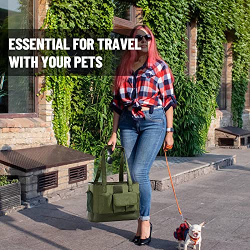 Dog Carrier, Cat Carrier, Pet Carrier, Foldable Waterproof Premium Oxford Cloth Dog Purse, Portable Bag Carrier for Small to Medium Cat and Small Dog - color: Green