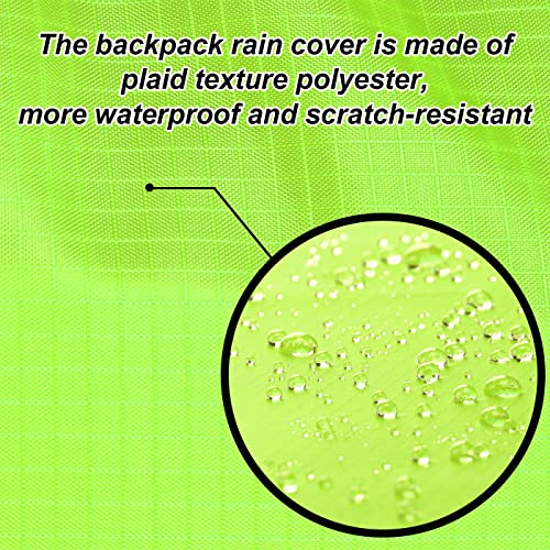 Muka Backpack Rain Cover with Cross Buckle Straps & Storage Pouch (20-80L) - color: Blue, size: X-Small