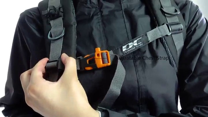 Diamond Candy 40L Hiking Backpack Waterproof Daypack for Men and Women - color: Orange