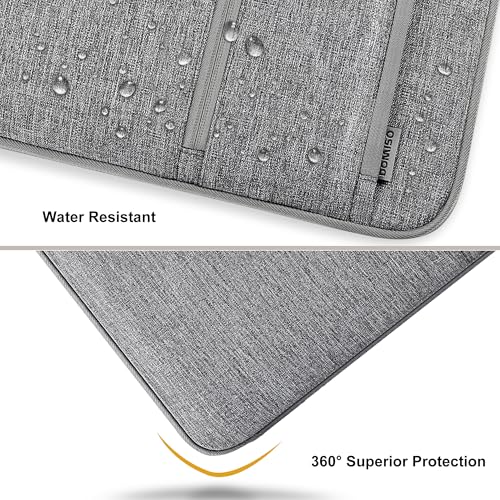 DOMISO 14 Inch Laptop Sleeve – Waterproof & Shockproof Case with Sturdy Handle, Ultra-Slim Protective Cover for MacBook Pro 14 (M3/Max), Dell XPS 14, HP Spectre, ASUS ZenBook 14, Grey - color: Grey, size: 14 inch