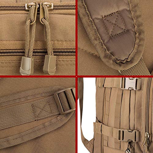 Greencity Laptop Backpacks Tactical 3 Day Expandable Bug Out Bag Classic Case Travel Hiking,Coyote - color: Coyote, size: Not with Belt