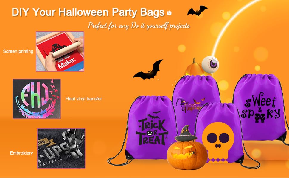 BeeGreen 20 pieces Wholesale Purple Drawstring Backpack Bags Cinch Bags Bulk Heavy Duty String Backpack Machine Washable Halloween Sackpack Outdoor Sport Bags for Women Men - color: Purple