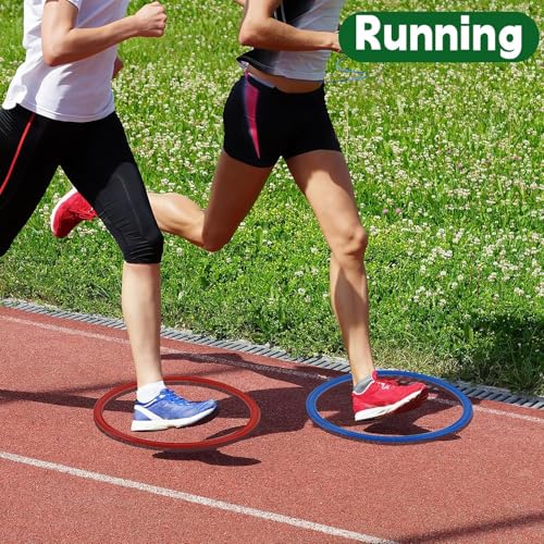 Mototo 24/30/48/96 Pack Agility Rings 15 Inch Speed Training Hopscotch Rings Plastic Circle Jumping Hoops Agility Hurdles for Athlete Exercise Soccer Football Gymnastics Games Practice Footwork - style: 30 Pack