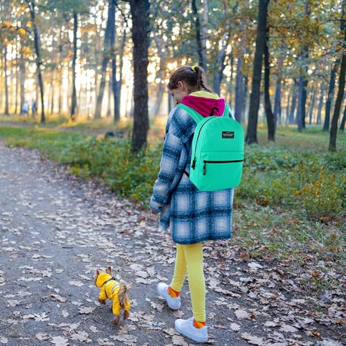 Trail maker Classic 17 inch Backpacks with Adjustable Padded Straps | School Backpacks for Girls, Boys (Aqua) - color: Aqua