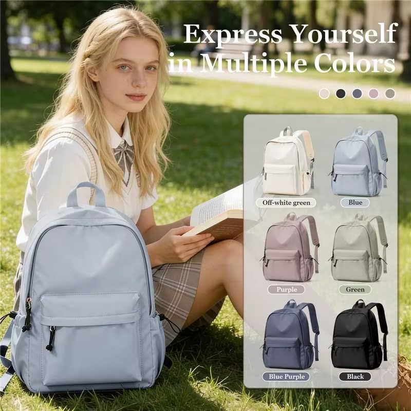 Middle School Backpack For Men Women Simple Backpack For College Students Aesthetic High School Bag Waterproof Bookbag For Teens Girls Boys(Blue) - color: A2-blue