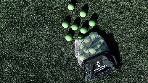 Signature Lacrosse Ball Set - Packs of 2, 4, 8, 12, and 120 - No Chemical Smell Massage Balls, Myofascial Release Tools, Back Roller, Muscle Knot Remover - color: Green, size: 12 Balls