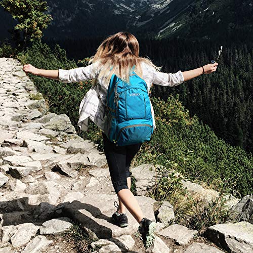 G4Free 40L Lightweight Packable Hiking Backpack, Waterproof Travel Daypack - color: Blue
