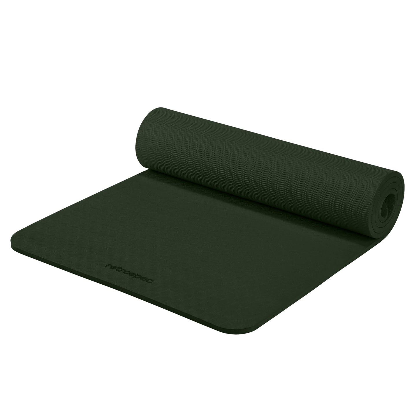 Retrospec Zuma Yoga Mat | 1/2 Inch Thick Non Slip Workout Mat | TPE Exercise Mat for Yoga, Pilates & Stretching | 72x24in - color: Wild Spruce
