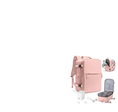 Vacuum Seal Travel Backpack with Air Pump Compression Waterproof Vacpack Carry On Backpack for Travel Daypack Women Men with Vacuum System Airlines Approved Vacpack Laptop Space Saver Bags Pink - color: B14-pink(with Air Pump)
