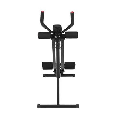 Ab Machine Abdominal Crunch Core Workout Equipment Foldable Exercise Ab Trainer Machine Coaster Abdominal/Core Fitness All Training Equipment Levels for Home & Gym - size: 35.4*15.7*34.6in Black
