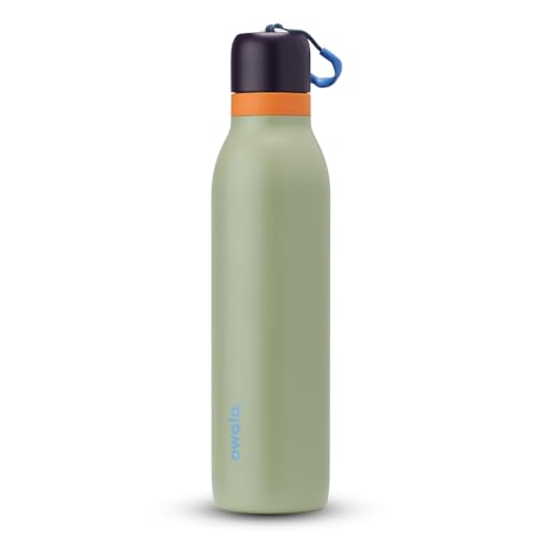 Owala FreeSip Twist Insulated Stainless Steel Water Bottle with Straw for Sports and Travel, BPA-Free, 24-oz, Blue/Green (Camo Cool) - color: Camo Cool, size: 24 Ounces