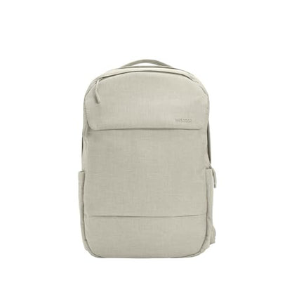 Incase Crosstown Backpack – 20L Everyday Laptop Backpack for Work, Travel – 16" Faux Fur MacBook Sleeve, External Front Pocket, Water Bottle Pockets, Travel Pass Through - Limestone - color: Limestone