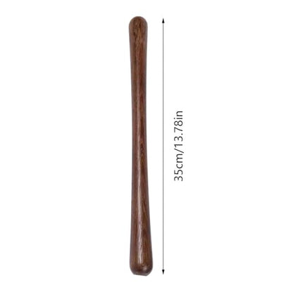 Wooden Stick Massager, Muscle Body Hammer Tool, Handheld Deep Tissue Massage Roller Stick, Full Body Tension Relief Tool, 35cm 13.7in, for Neck Shoulder Back Belly Hip Leg Foot - size: Short style