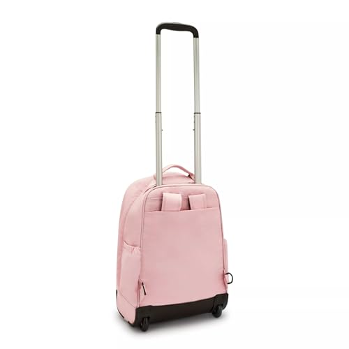 Kipling Women's Gaze Large Rolling Backpack, Durable, Wheeled Backpack with Adjustable Shoulder Straps, Nylon Book Bag - color: Bridal Rose
