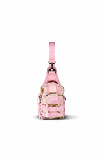 WOLFpak 4L Mini Tactical Sling Bag (Realtree APX Flushing Pink) Compact Crossbody Backpack for Gym, Travel & EDC | Tactical Shoulder Bag with Multiple Pockets Lightweight, Durable Sling Pack - color: Realtree Apx Flushing Pink