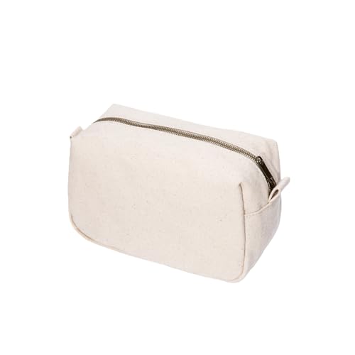 Organizer Bag -Lightweight Cosmetic Bag with Ring Clasp, Perfect Travel Makeup Bag for Women,nylon Stand Up Design (Beige/Canvas) - color: Beige/Canvas