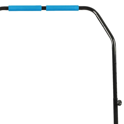 HolaHatha Portable Foldable Mini Trampoline Fitness Rebounder with 5 Level Adjustable Handle, Supports up to 440 Pounds, 48-Inch, Blue