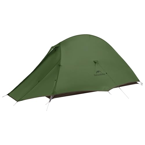 Naturehike Cloud Up 1 Person Tent, Lightweight Backpacking Tents for One Man, Waterproof Ultralight One Person Tent for Camping Hiking Backpacking - color: Forest Green