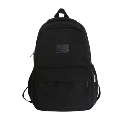 School Backpack for Teen Girls Cute Bookbag for High Middle School College Aesthetic Laptop Back Pack,Black - color: Black