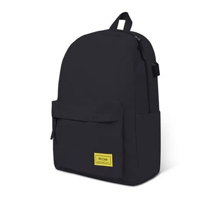 Premium Lightweight Laptop Backpack with USB Charging Port, Durable College School Bookbag, 2 Built-in Organizers, Padded 15.6-inch Laptop/Notebook Sleeve, Slim Water Resistant Bag, Black - color: Black
