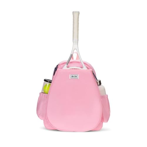 Ame & Lulu Game On Tennis Backpack - Contains Padded & Adjustable Straps - Two Exterior Water Bottle Pockets - color: Light Pink