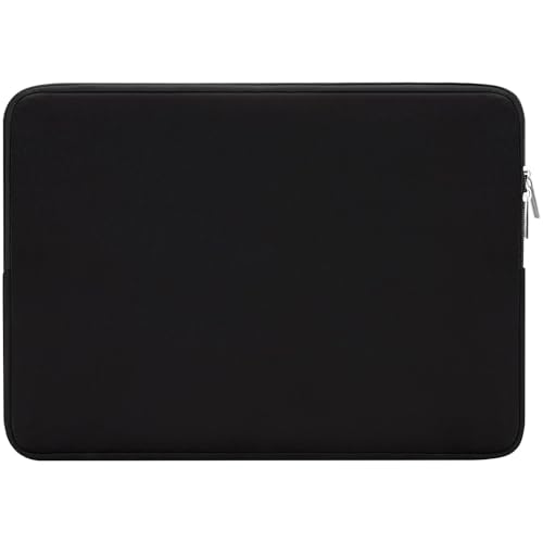 RAINYEAR 14 Inch Laptop Sleeve Case Protective Soft Padded Zipper Cover Carrying Computer Bag Compatible with 14“ Chromebook Computer Notebook for Dell HP ThinkPad Lenovo Acer(Black) - color: Black, size: 14"