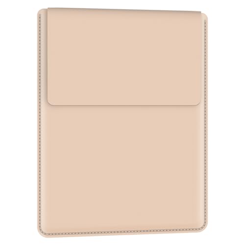 BVYA 12-13.3" Laptop Sleeve, PU Leather Laptop Case Compatible with MacBook Air 13 2018-2022 (M2 A2681 M1 A2337), Compatible with MacBook Pro 13 2016-2022 (M2 A2686 M1 A2338 A2251 A2289 A2159) - color: BEIGE, size: For 12-13.3 inches