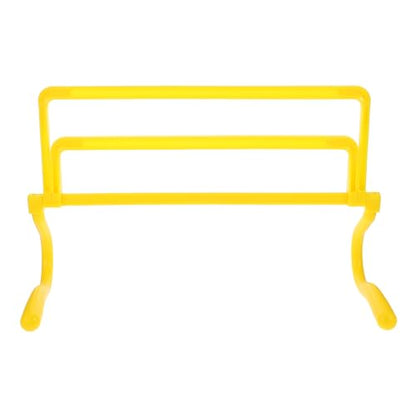 FRCOLOR Adjustable Height Agility Hurdles Set for Soccer and Football Training, Foldable Yellow Speed Hurdles Equipment for Athletes’ Agility and Jumping Drills