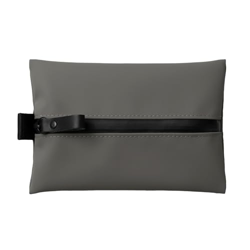 Water-Resistant Zipper Pouch, Made in Japan, Compact Organizer for Cords & Essentials, Multipurpose Bag for Cosmetics, Travel Accessories & Toiletries, Eco & Durable Materials, TOFTPOUCH, Small, Gray - color: Gray, style: Small Size