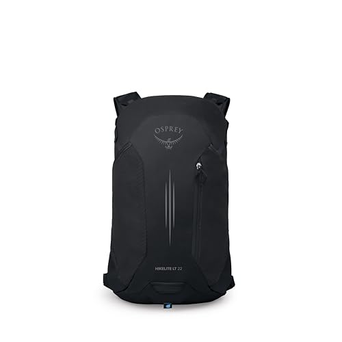 Osprey Hikelite LT 22L Hiking Backpack - Lightweight Travel Daypack with Rain Cover for Men and Women, Black - color: Black, style: 22l