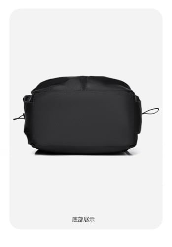 Lightweight Water Resistant Backpack Casual Daypack with Side Pockets for Travel Work Hiking for Men Women(black) - color: Black