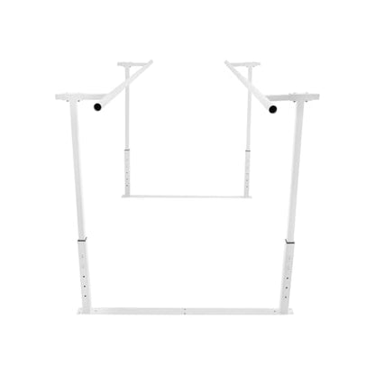 Physical Therapy Parallel Bars - 7FT/213cm Walking Assist Bars with Adjustable Height and Width, Home Gym Parallel Bars Workout Dip Stnads for Strength Training Fitness - color: White