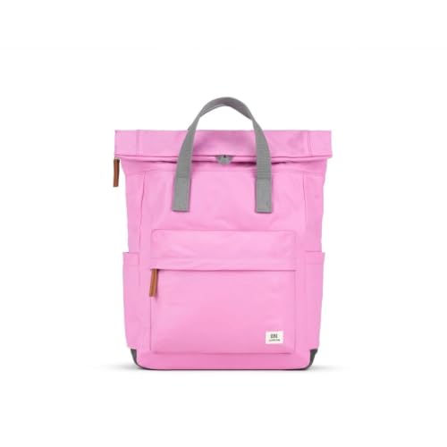ORI LONDON Travel Backpack - Medium Nylon Rolltop Backpack for Men & Women with Multiple Pockets for Laptop, Phone, Keys, Wallet, Bottles - The Canfield, Orchid, 16.5x11.8x4.7” - color: Orchid
