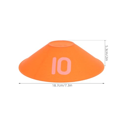 10pcs Numbered Flat Disc Markers for Football Soccer Agility Training, Sports Floor Spots Cones Set for Basketball Practice and Field Drills